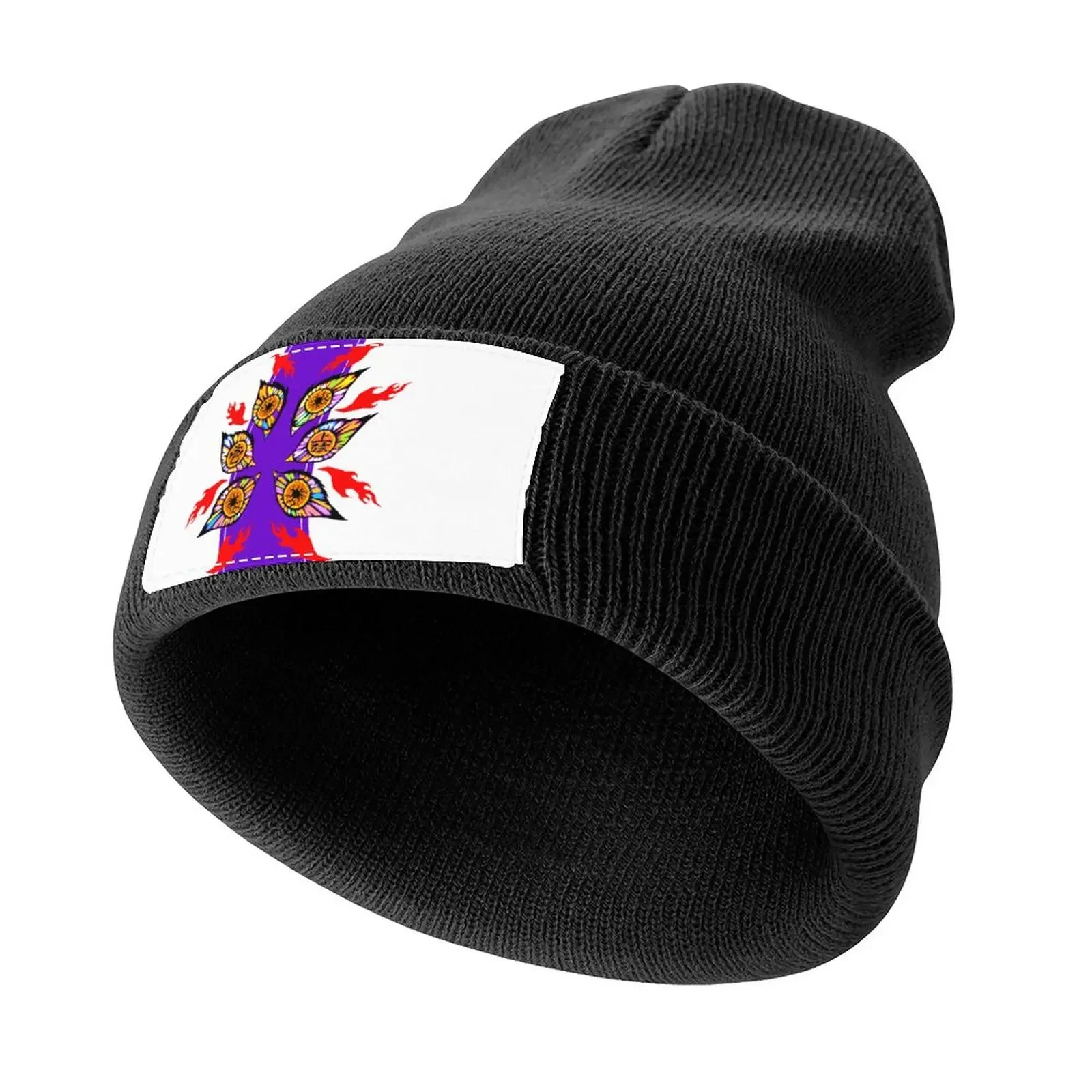 

Kokushibo Eyes in Pop Art Knitted Cap Rave Custom Cap Trucker Cap For Girls Men's