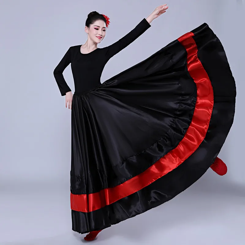 1 teile/los frau mode bauchtanz langen rock dame flamenco performance rock