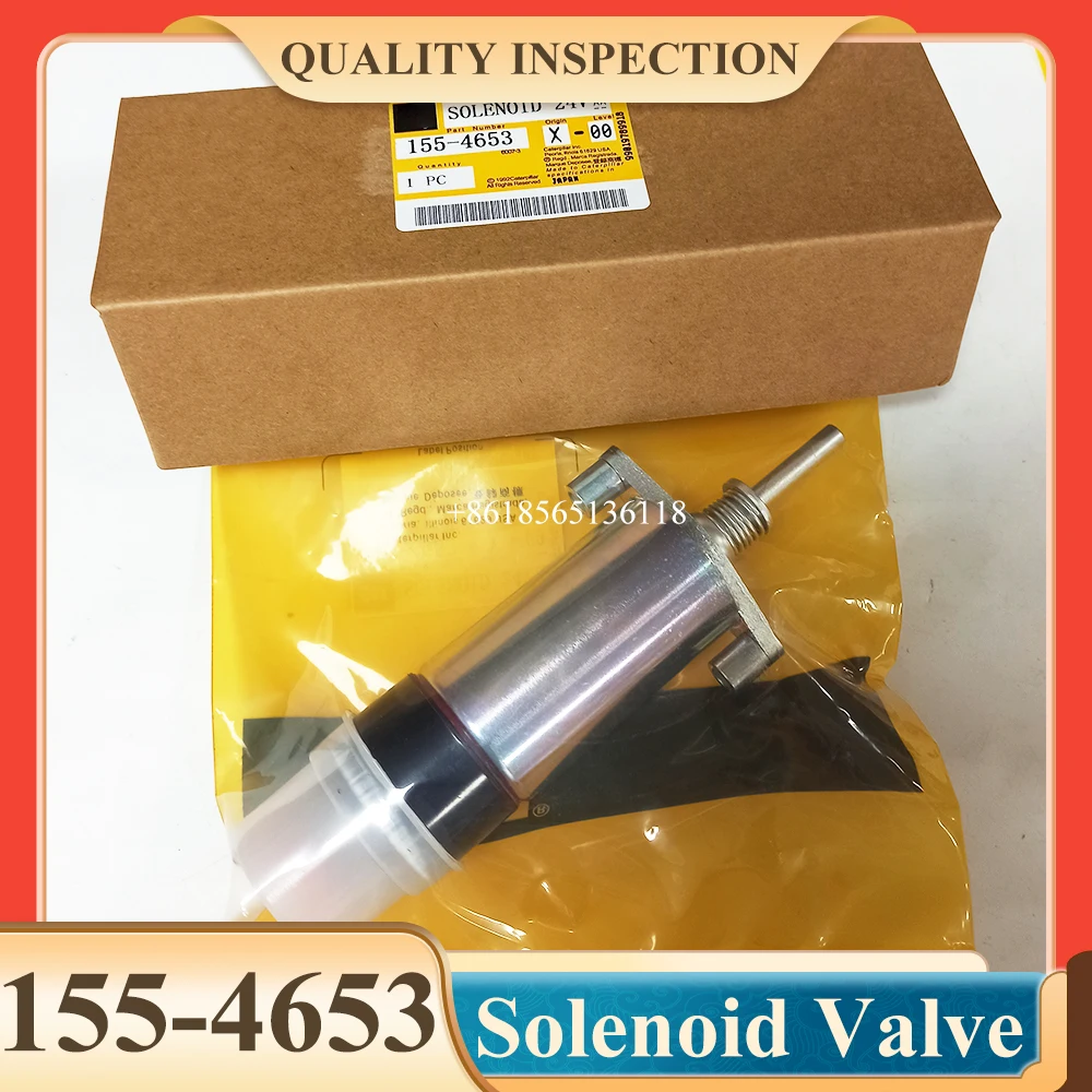 Fuel Shutoff Solenoid Valve 155-4653 24V 155-4654 12V for Caterpillar 3306 E330/330B/330C Stop Solenoid 1554653 1554654