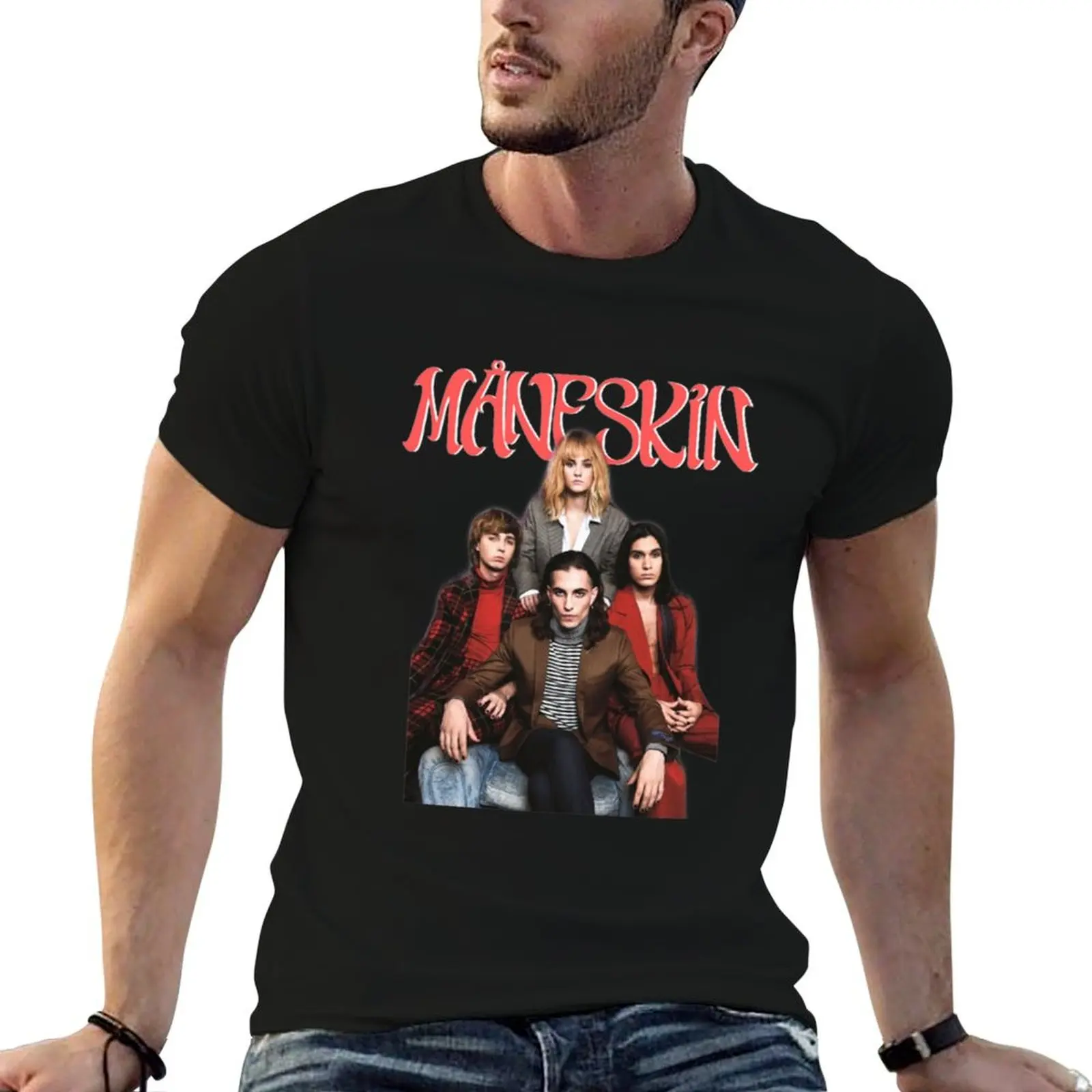 

Maneskin Mneskin T-Shirt cotton t shirt man t shirt for man t shirts for man pack white T-Shirt