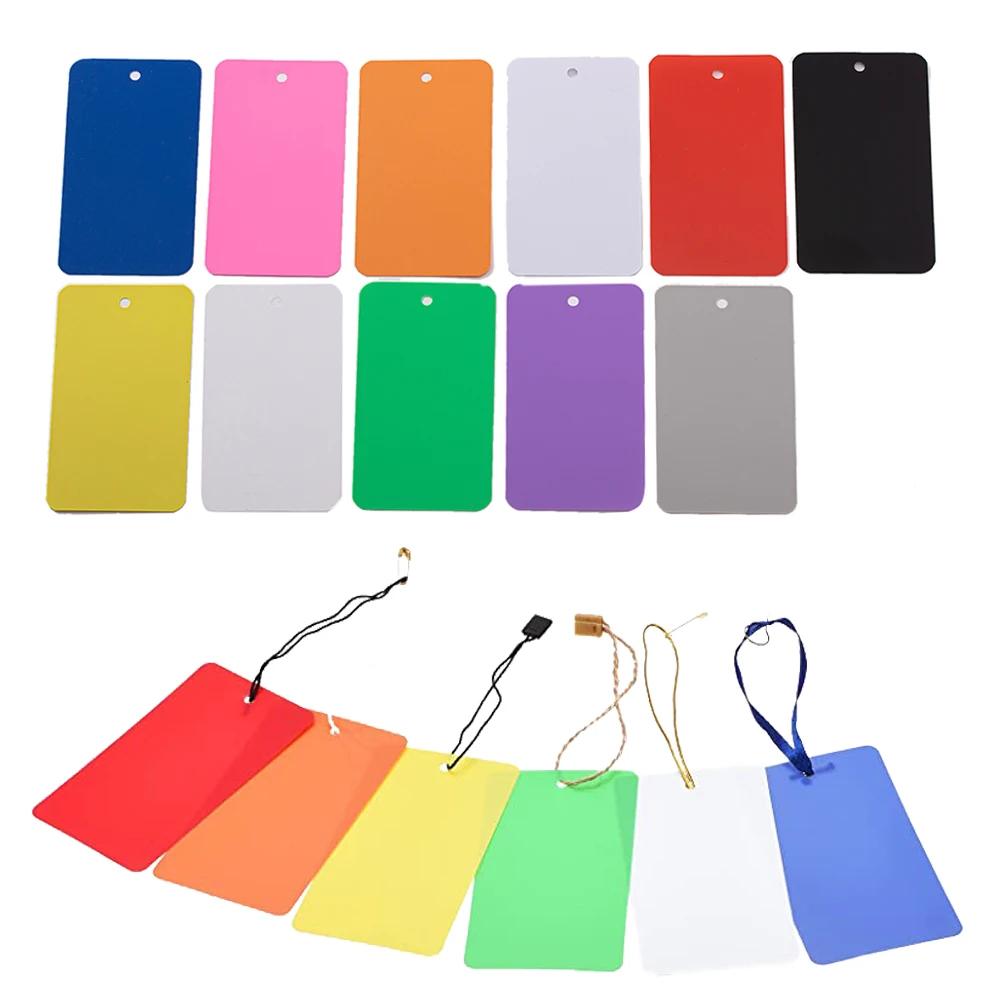 50Pc/Lot Blank Matte PVC Tags Plastics Waterproofing Hang Tag Garment For DIY Jewelry Packaging Small Businesses Accessories