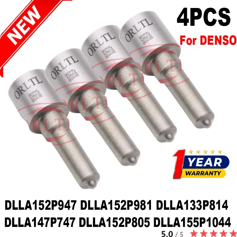 4PCS DLLA155P1044 DLLA152P947 DLLA147P747 DLLA152P805 DLLA152P981 DLLA133P814 for DENSO Common Rail Injector Nozzle