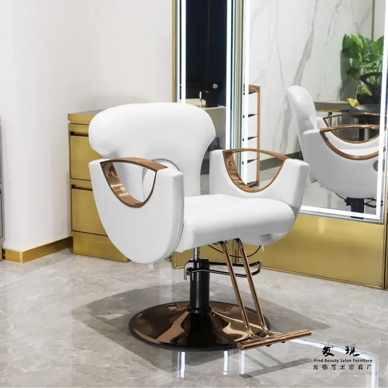 New Beauty Barbershop Salon Chair Furniture PU Leather Hair Salon Equipment Chairs Metal Hairdressing Barber Chair