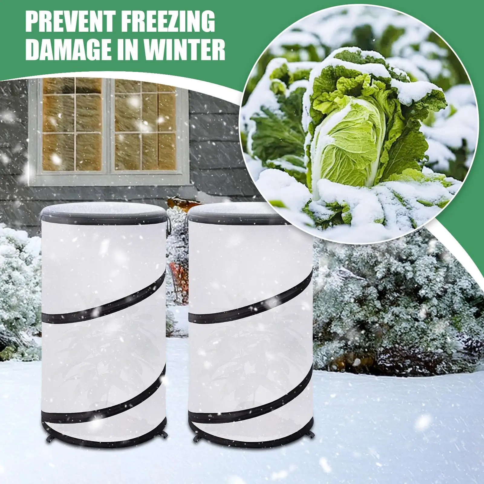 

Plant Covers For Winter Small Planting Pop-Up Freezing Protector Frost Protection Plant Cover For Indoor Outdoor Garden Backyard