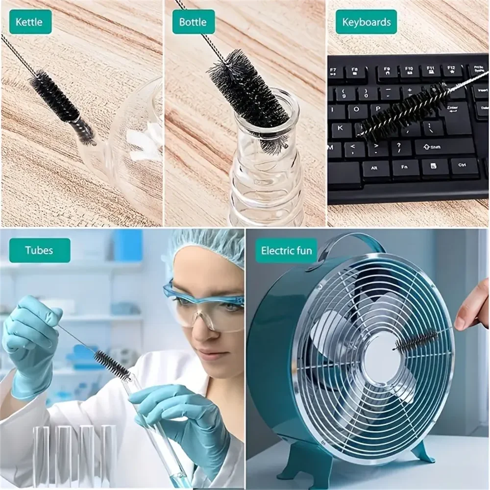 10pcs Bottle Cleaning Brushes Multifunctional Reusable Straw Cleaning Brush For Narrow Neck Bottles Cups