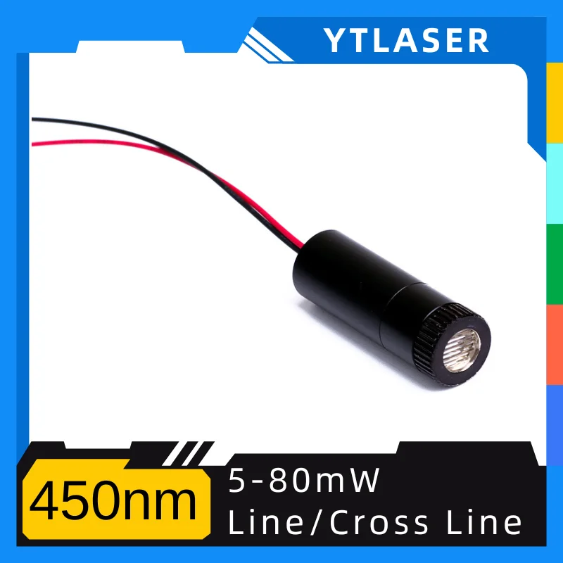 

450nm Blue Line/Cross Line Adjustable Focus Laser Locator D12X45mm 10mw 30mw 50mw 80mw Laser Module Use for Cutting Machine