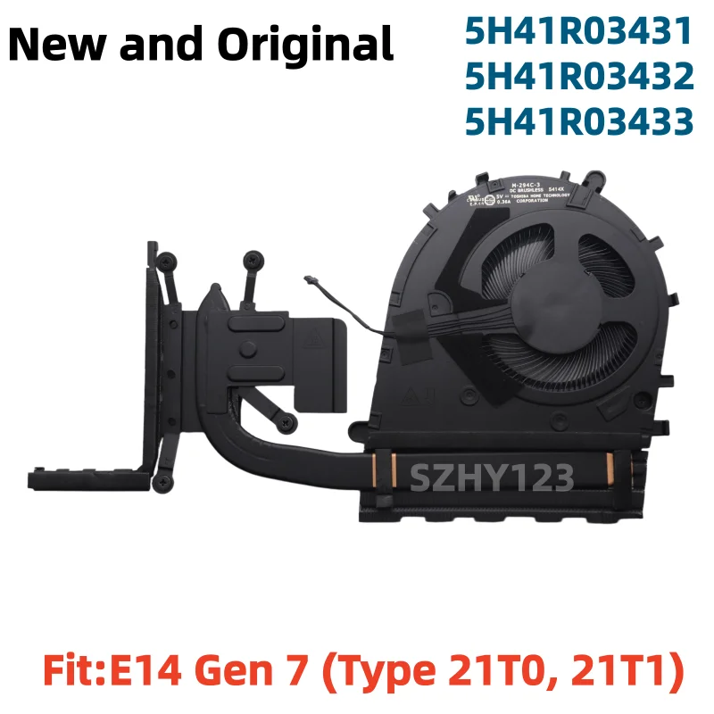 New Original CPU Cooling Fan Cooler Heatsink Radiator For Lenovo Thinkpad E14 Gen 7 Laptop FRU 5H41R03431 5H41R03432 5H41R03433