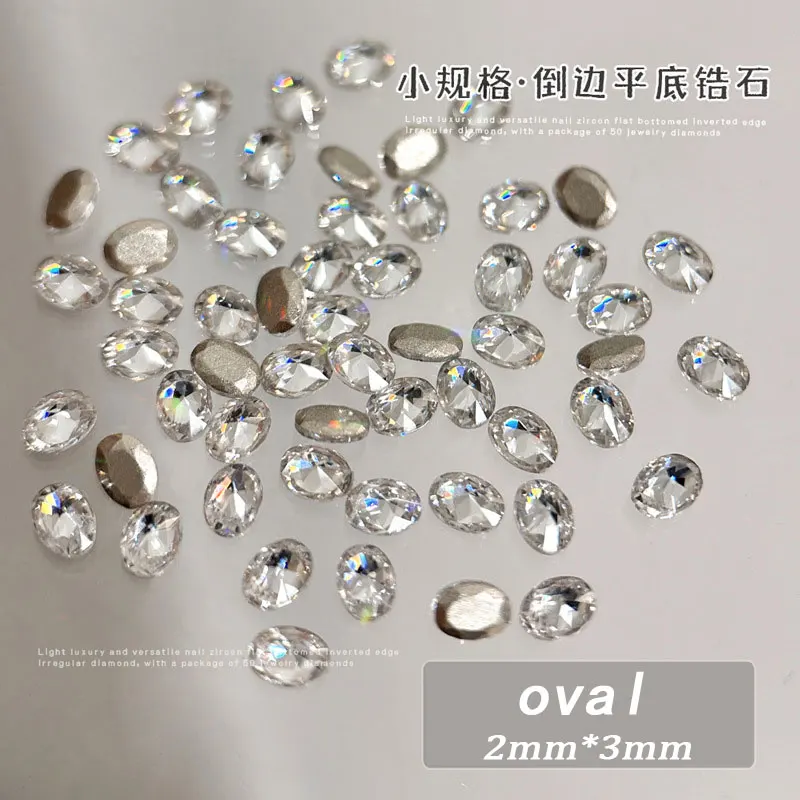 100 Stück glänzende Zirkon-Strasssteine, Nagel-Charms, 1,5 x 3 mm, Mini-Rhombische Nägel, Edelsteine, flache Rückseite, Nagelkunst, Basteln, Diamanten, Dekoration GT5