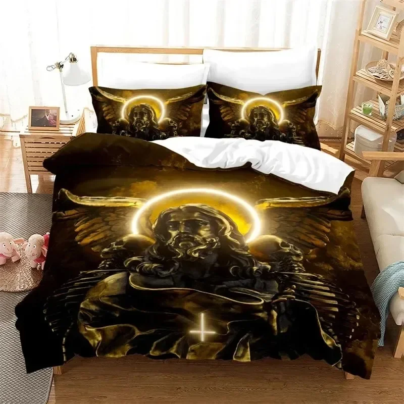 

Christian Cross Jesus 3D NEW Duvet Cover Pillowcase Bedding Set Adult Boy Girl Bedroom Decoration Children Single Double Large