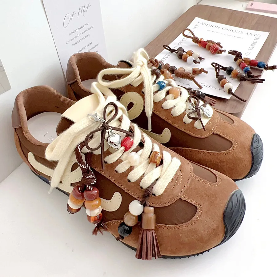 Handmade Woven Retro Tassel Shoe Charms Fresh Color Plush DIY Beads Pendant Accessories Multi-use for Clogs Clothing Handbags