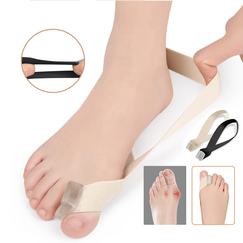 1pc Hallux Valgus Corrector Belt Recovery Training Exerciser Strap Toe Separator Thumb Valgus Corrector Toe Straightener Tool