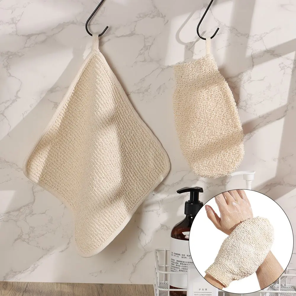 Extreme Comfort Massage Body Rub Flax Portable Washcloth Bath Glove Shower Scrubber Exfoliating Bath Towel