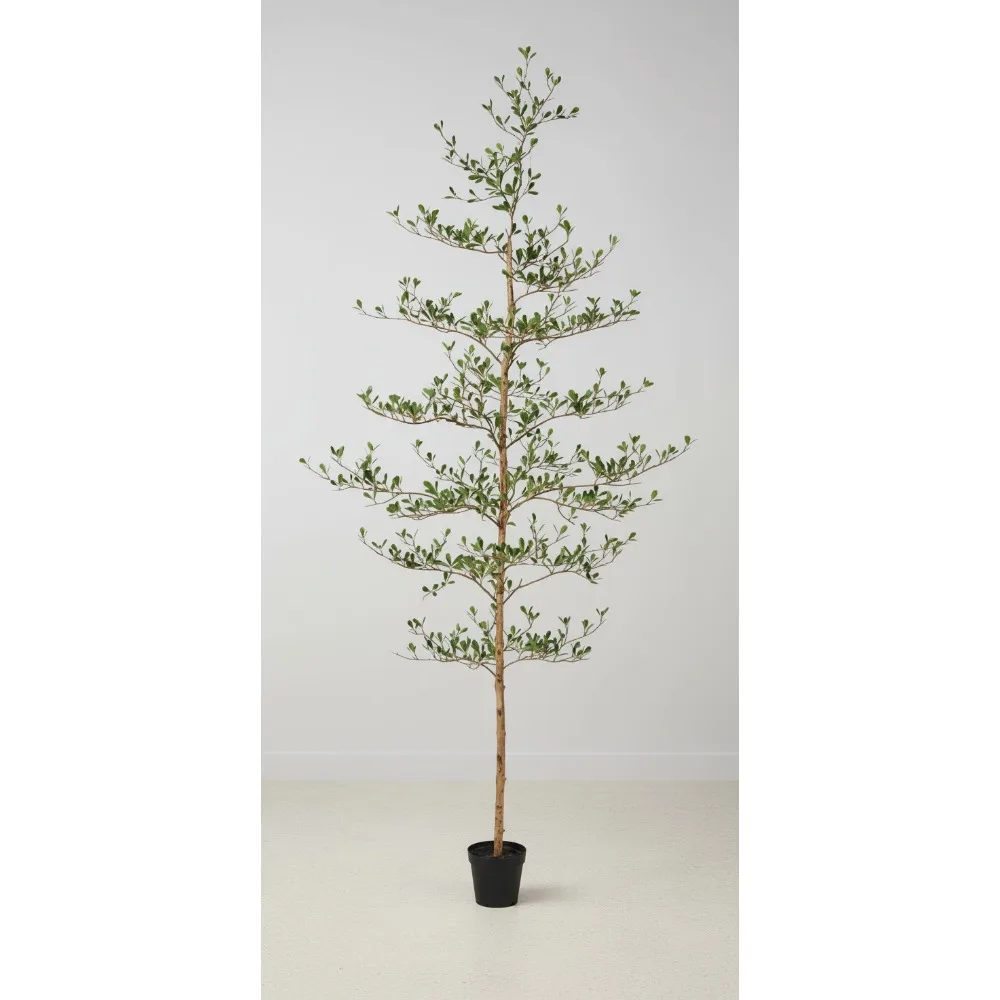 

7 футов искусственное оливковое дерево для внутреннего и наружного декора, искусственное растение, ствол из настоящего дерева, устойчивые к ультрафиолетовому излучению листья