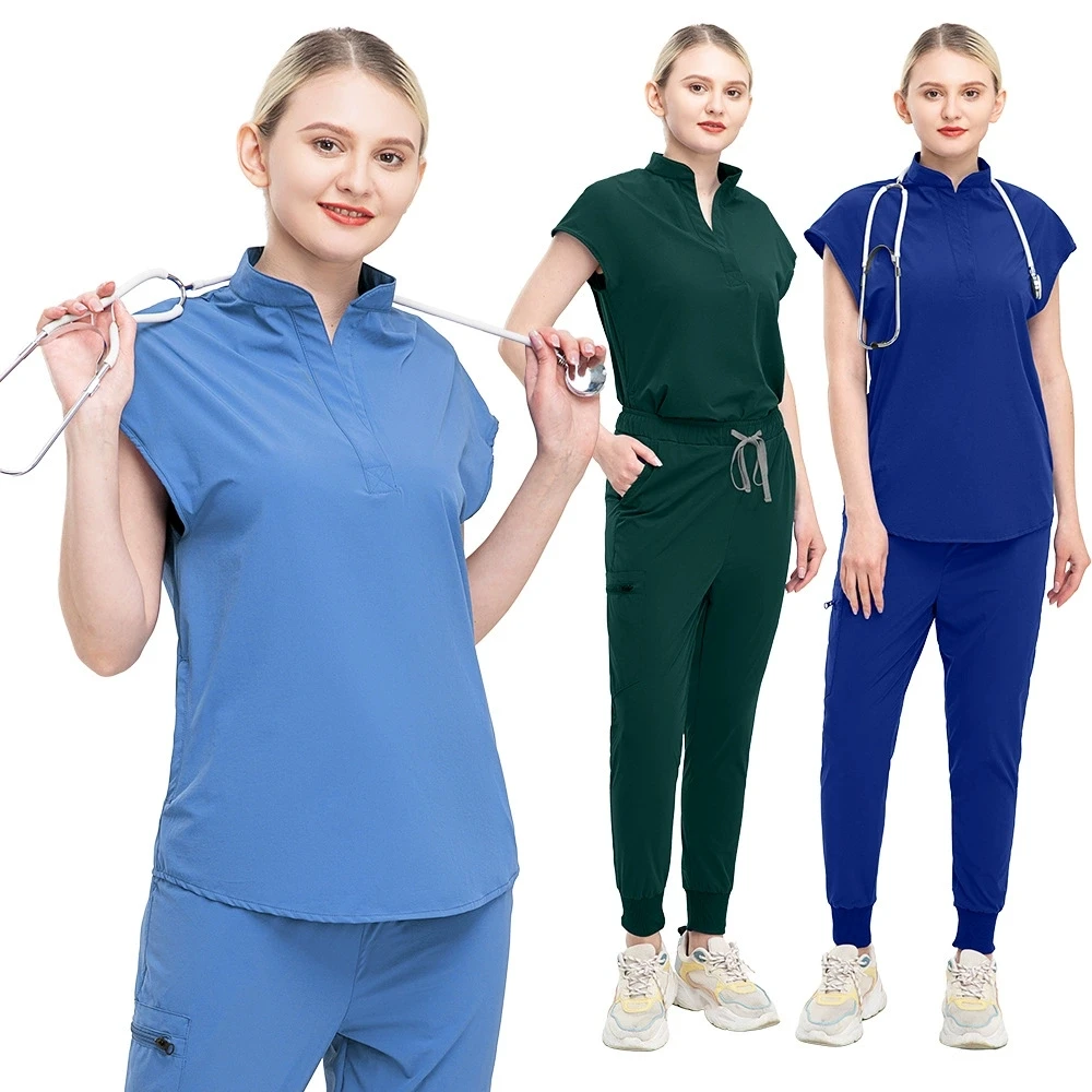 Doctor Nurse Nursing Uniform Anti Wrinkle Soft Women Workwear Scrub Tops+pant Medical Uniform Surgery Scrubs Shirt Pet Shop