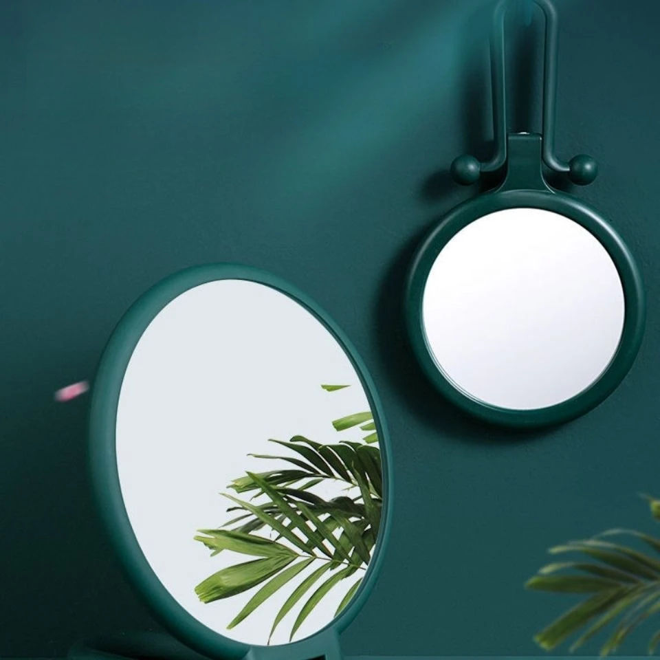 

Милое портативное зеркало 2/10x с вращающейся ручкой, регулируемое двустороннее складное увеличительное зеркало для макияжа, для дома