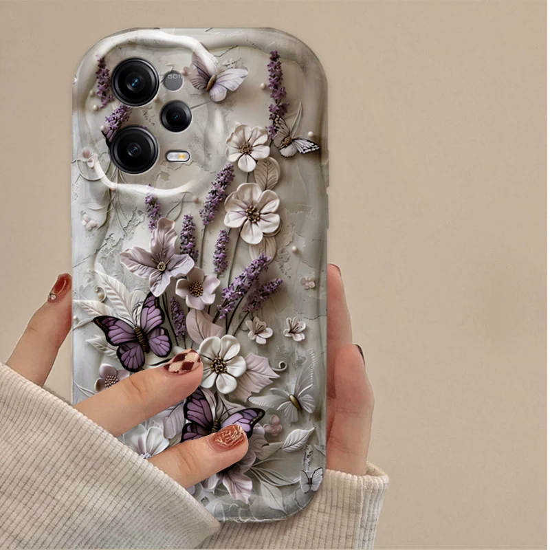 حافظة ناعمة على شكل فراشة عتيقة لهاتف Xiaomi Redmi Note 14 13 12 11 10 9 Pro Plus 14S 12S 11S 10S 9S Redmi 14C 14R 13C 12 4G 5G #4