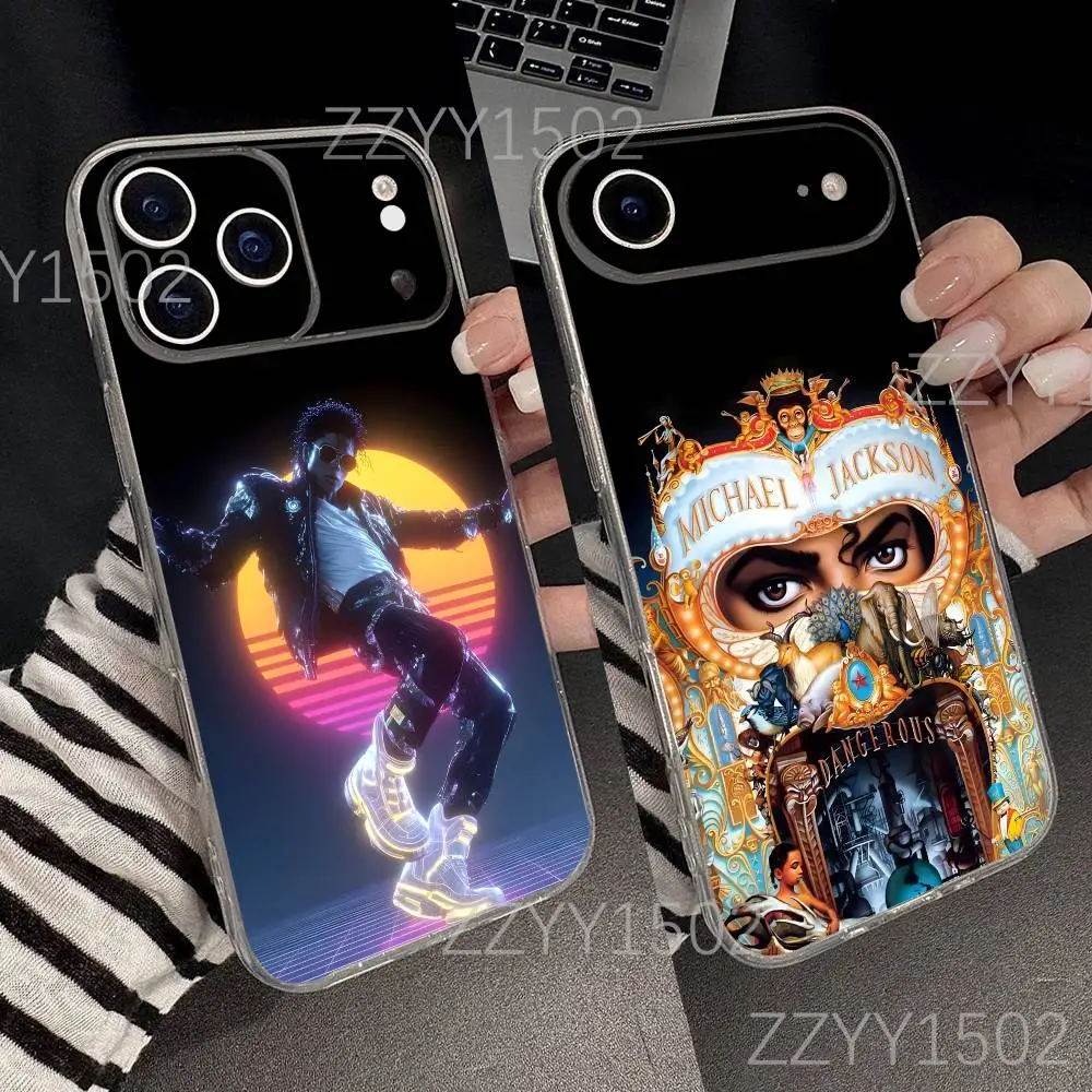 

Singer M-Michael J-Jackson Phone Case For iPhone 17,16,15,14,13,12,11 Pro,Max,Plus,X,XS,XR,SE4,E Mini Transparent Soft