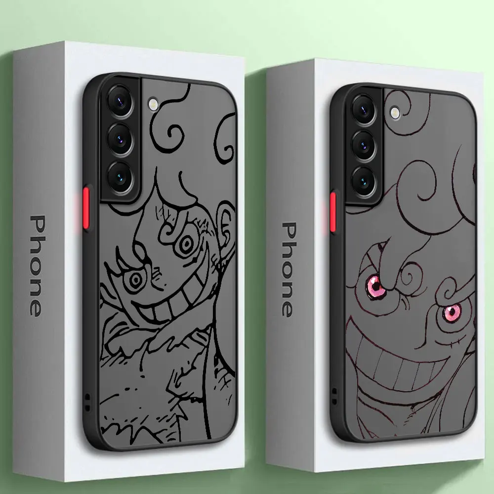 

Case For Samsung Galaxy S23 Ultra S22 Plus S21 FE S20 Note 20 10 S10 Lite Phone Cover Matte Hard Funda Luffy Gear5 Cool