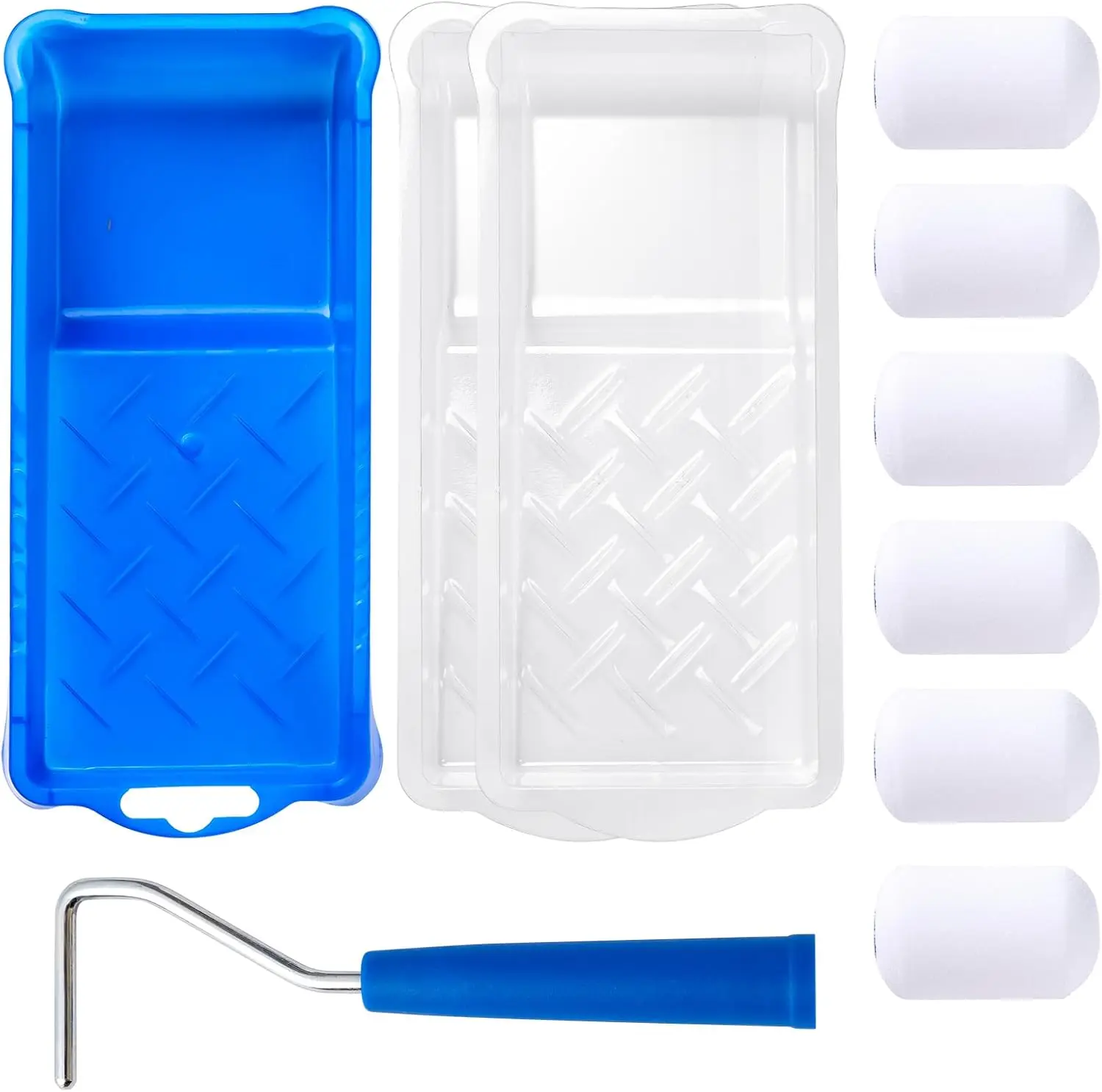 

Набор мини-валиков для покраски из пеноматериала, 2 дюйма, 10 штук, для стен, дверей, шкафов - гладкая отделка