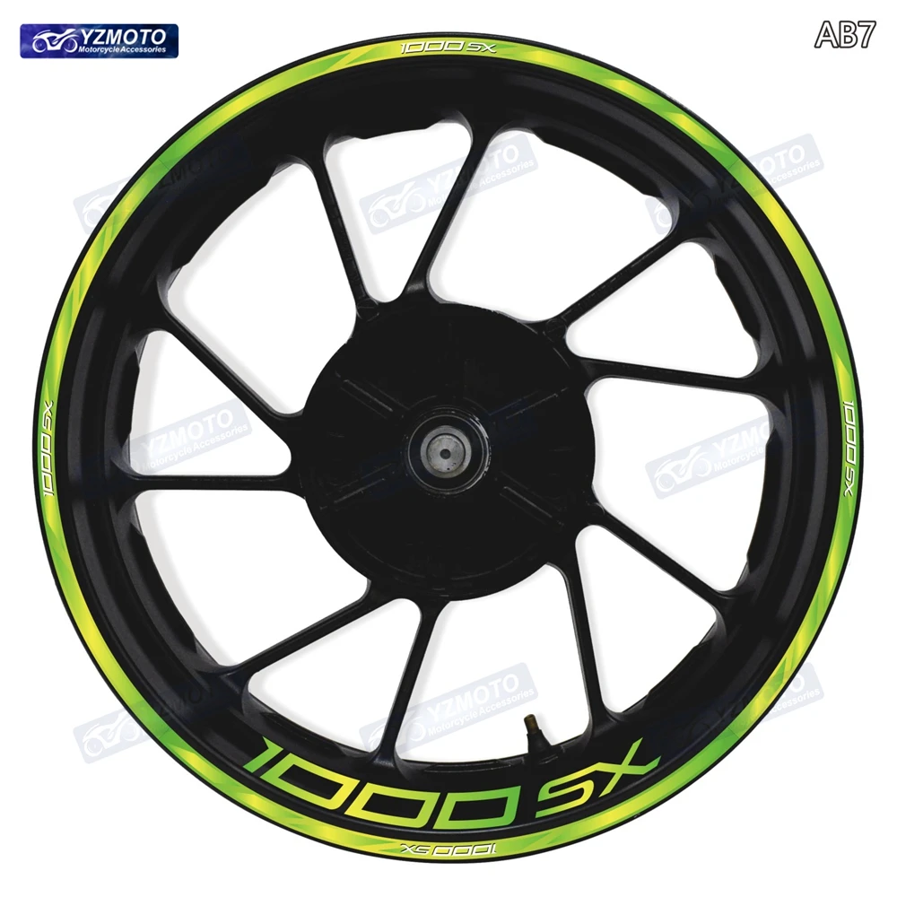 For 1000SX Z1000SX Motocycle Accessories Wheel Hub Sticker Front And Rear 17-inch Decal Reflective Rim Decoration Stickers