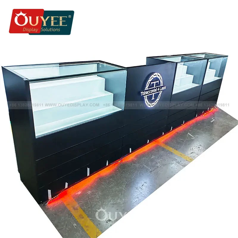 custom.Commercial Fixture Wood Cabinets Retail Display Counter Floor Glass Display Racks Glass Display Showcase