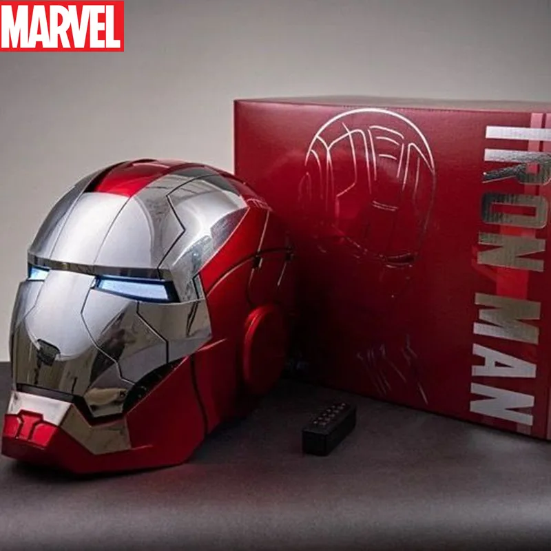 

Marvel Iron Man Mk5 Helmet 6.0 Autoking Upgraded Version Imported Chips Wearable Helmets Blue And Silver Edition Adult Xmas Gift