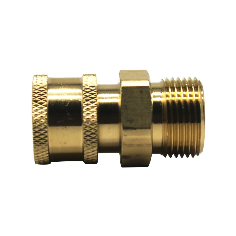 Alta Pressão Washer Copper Connector, Adaptador de Conexão Rápida, Bicos De Lavagem De Carro, M22 Masculino 1/4 \