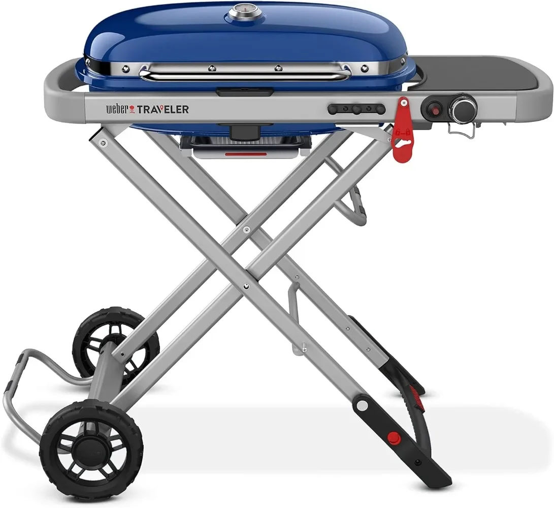 Weber Traveler Parrilla de Gas portátil, azul