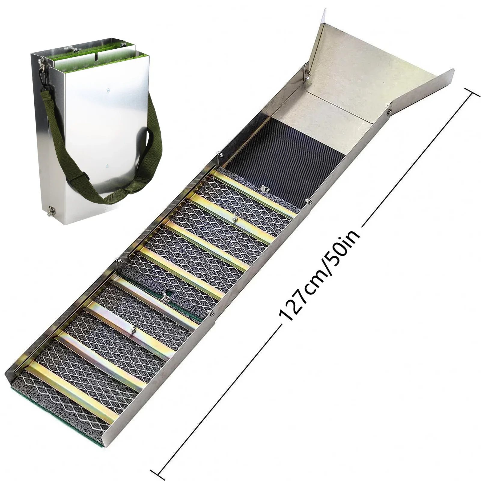 صندوق توحيد الذهب القابل للطي من سبائك الألومنيوم المحمول لتعدين الذهب أداة استعادة التنقيب #1