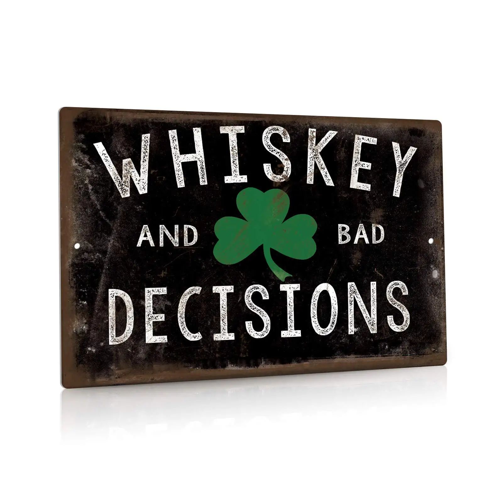 

Kalynvi Bad Decisions Metal Tin Sign Man Cave Bar Pub Decor 8" x 12