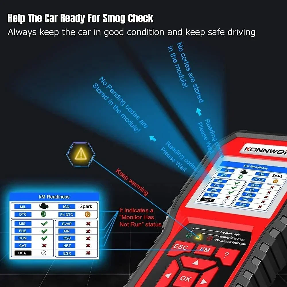 KONNWEI KW850 Professional OBD2 Scanner Auto Code Reader Diagnostic Check Engine Light Scan Tool