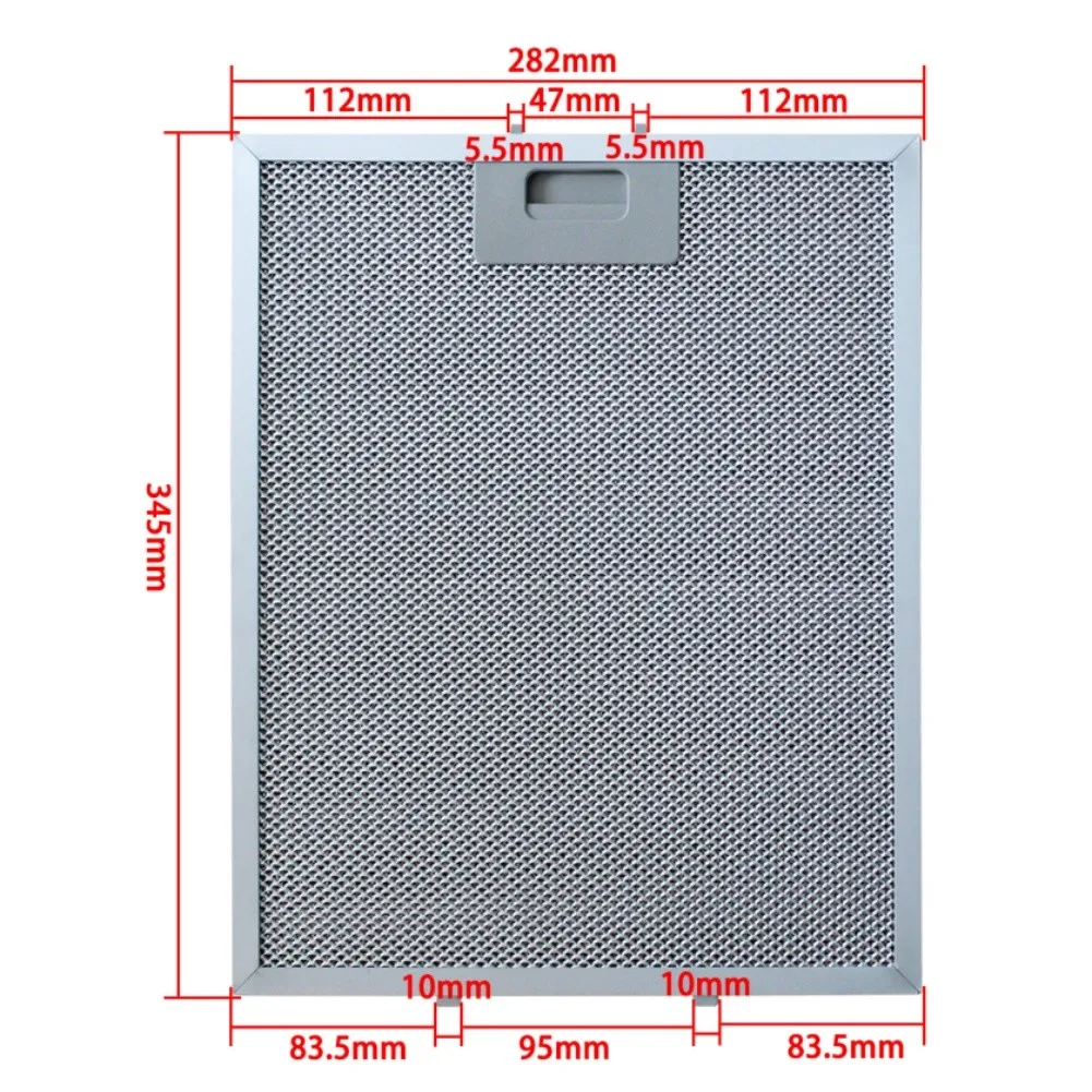 For TEKA DBB90 Range Hood Grease Filter Made from Aluminum to Maintain Filtration Integrity Through Repeated Use and Cleaning