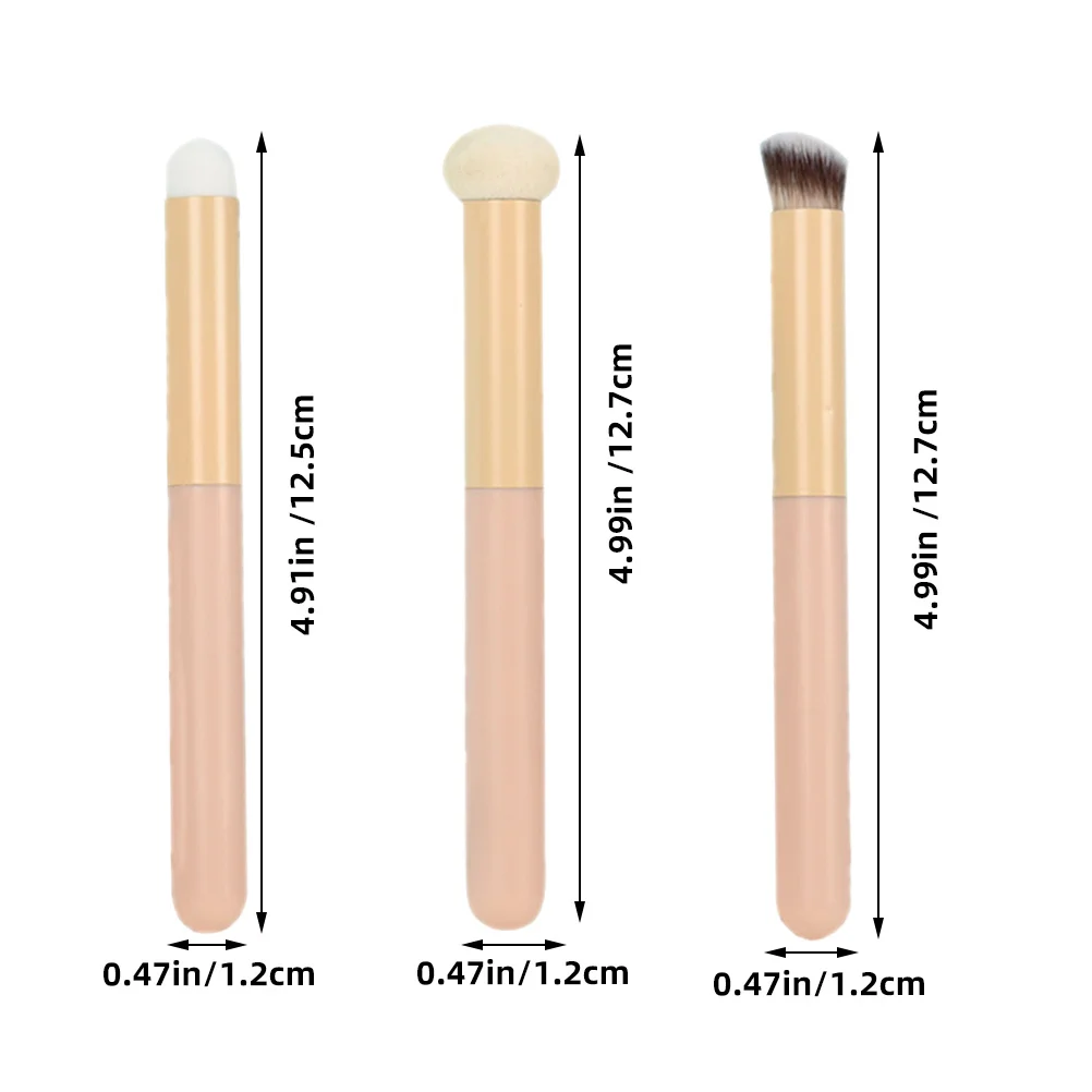 Brosse éponge anti-cernes, applicateur de maquillage à tête souple, mélange polyvalent sous les yeux, applicateur de maquillage pour le visage, 3 pièces
