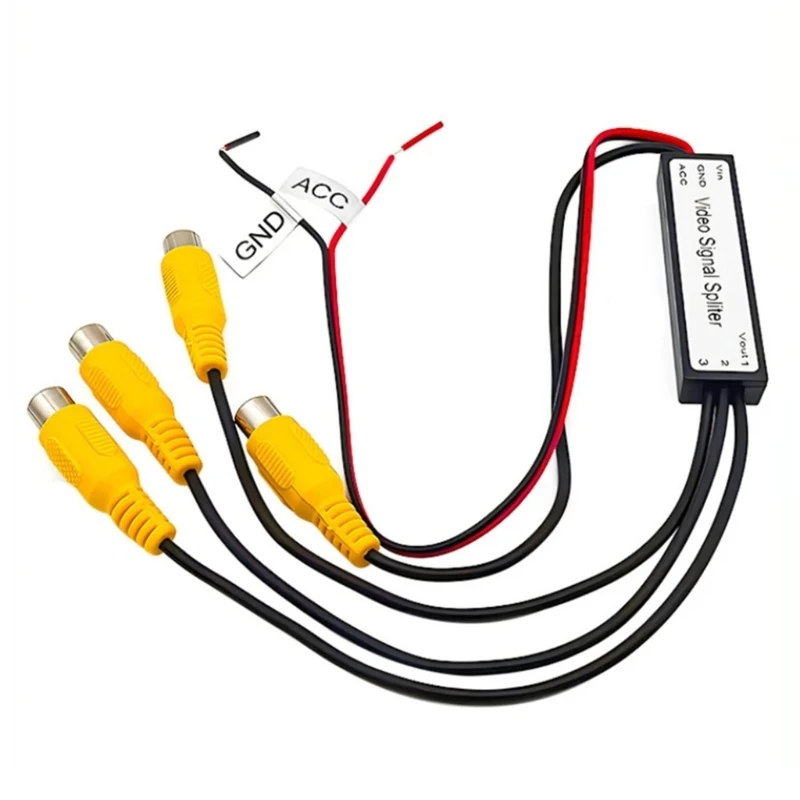 CVBS & AHD720P Video Splitter 1 To 3 Output Video Amplifier Splitter For Car,Input 3 Output