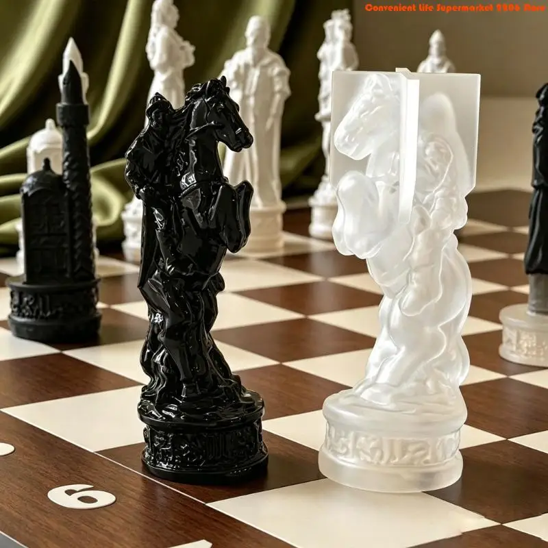 E06E Epoxy Craft Mold with Chess Theme for Display and Gift Projects