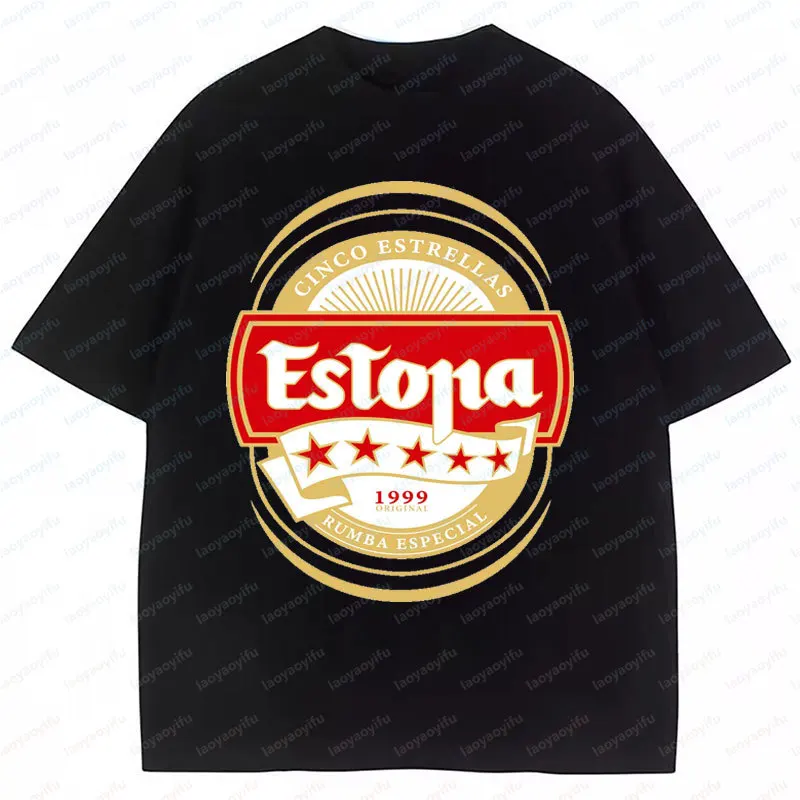 Camisetas de la gira Estopa 1999 para hombre y mujer, camiseta holgada de manga corta con gráfico vintage, estilo Hip Hop, ropa de calle de verano