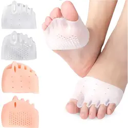 Forefoot Pads Toe Separator Cushion Pad Silicone Pain Relief Shoes Insoles Toe Hallux Valgus Corrector Gel Pads Foot Care