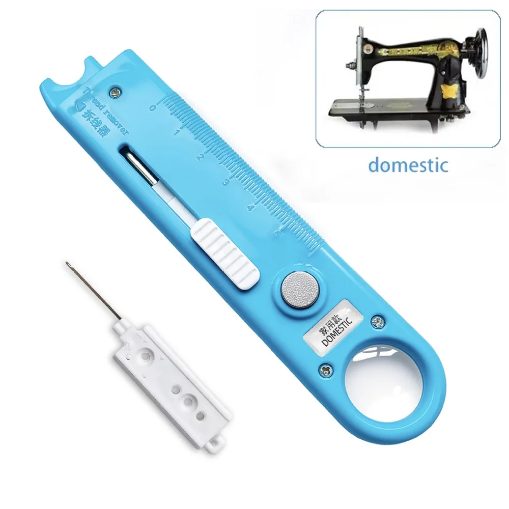Multi-Functional Needle Threader Eye-Closed with Magnifying Glass and Ruler Sewing Machine Needle Threader Automatic Fast Pass