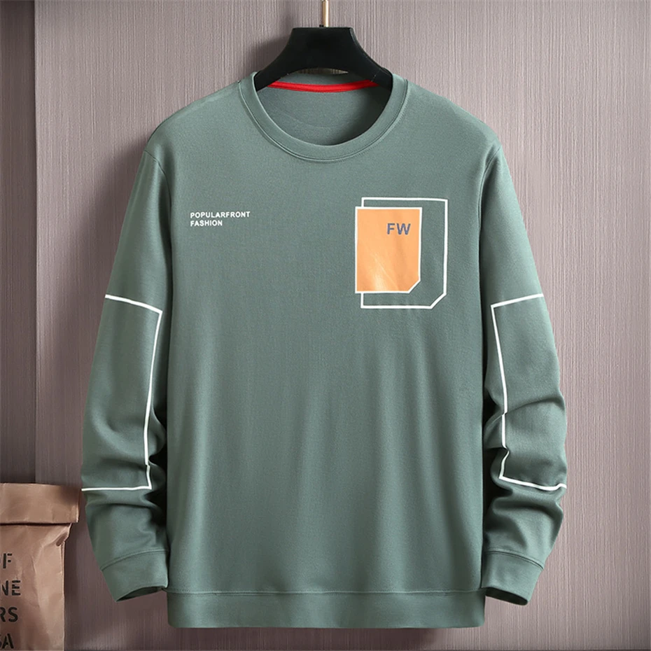 Plus Size 8XL 10XL Sweatshirt Men Big Size Pullover Autumn Spring Sweatshirts Male Green Blue Hoodies