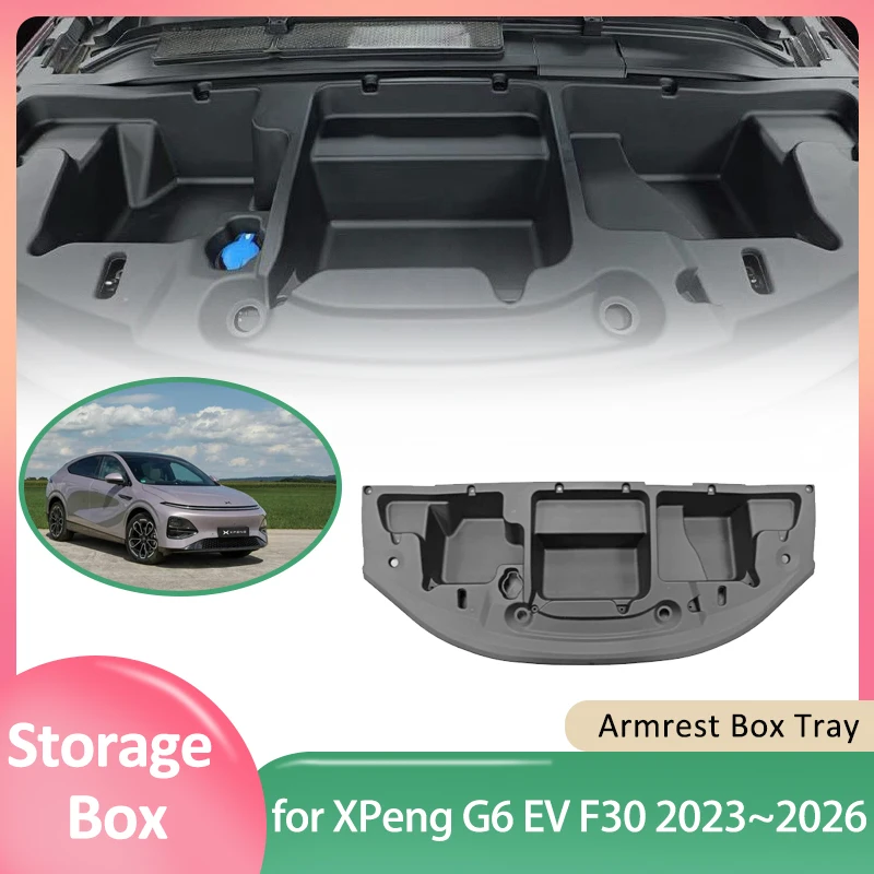 Car Frunk Storage Box for XPeng G6 EV F30 2023~2026 2024 2025 ABS Front Engine Fore Cabin Organizer Box Tray Part Accessories