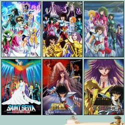 Saint Seiya Classic Anime Poster Art Self-adhesive Art Small Poster HD Quality Poster Wall Art Painting Study Wall Decoration