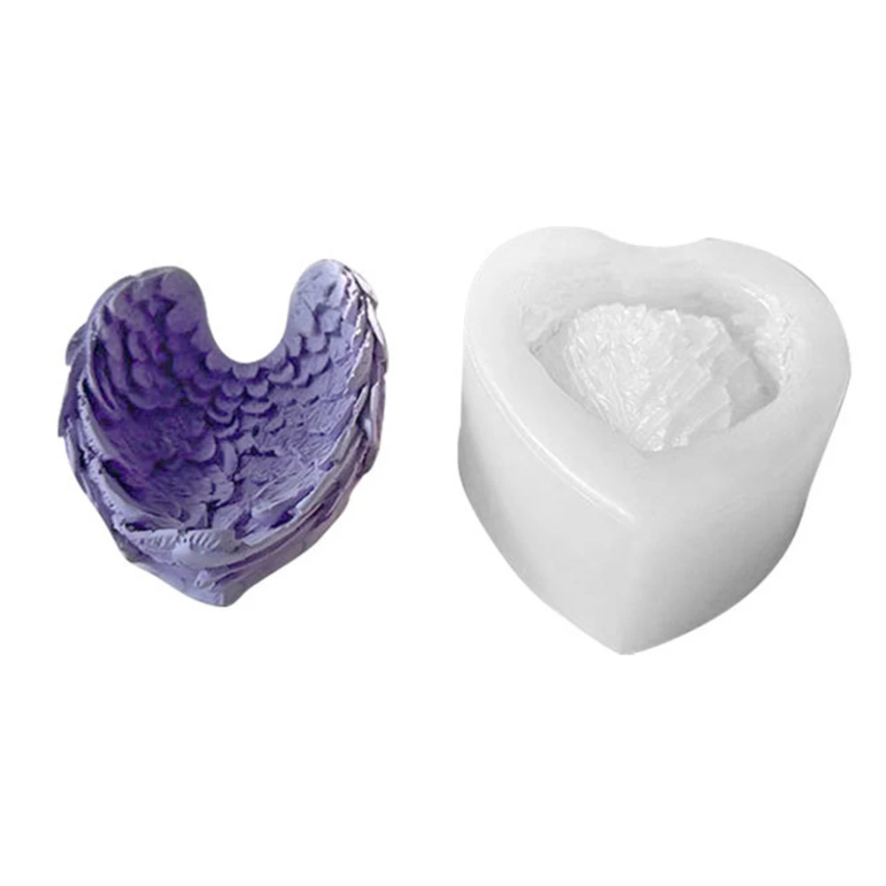 Dustproof and Non Silicone Angel Love Wings Shape Perfect for Candle Making and Dessert Decoration Dustproof and