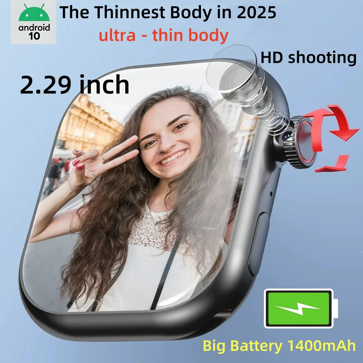 VP19 1:1 Original S10 Smartwatch 4G Android 10.0 System 190° Rotary Camera GPS WIFI 128GB Rom Global Call Smart Android Watch