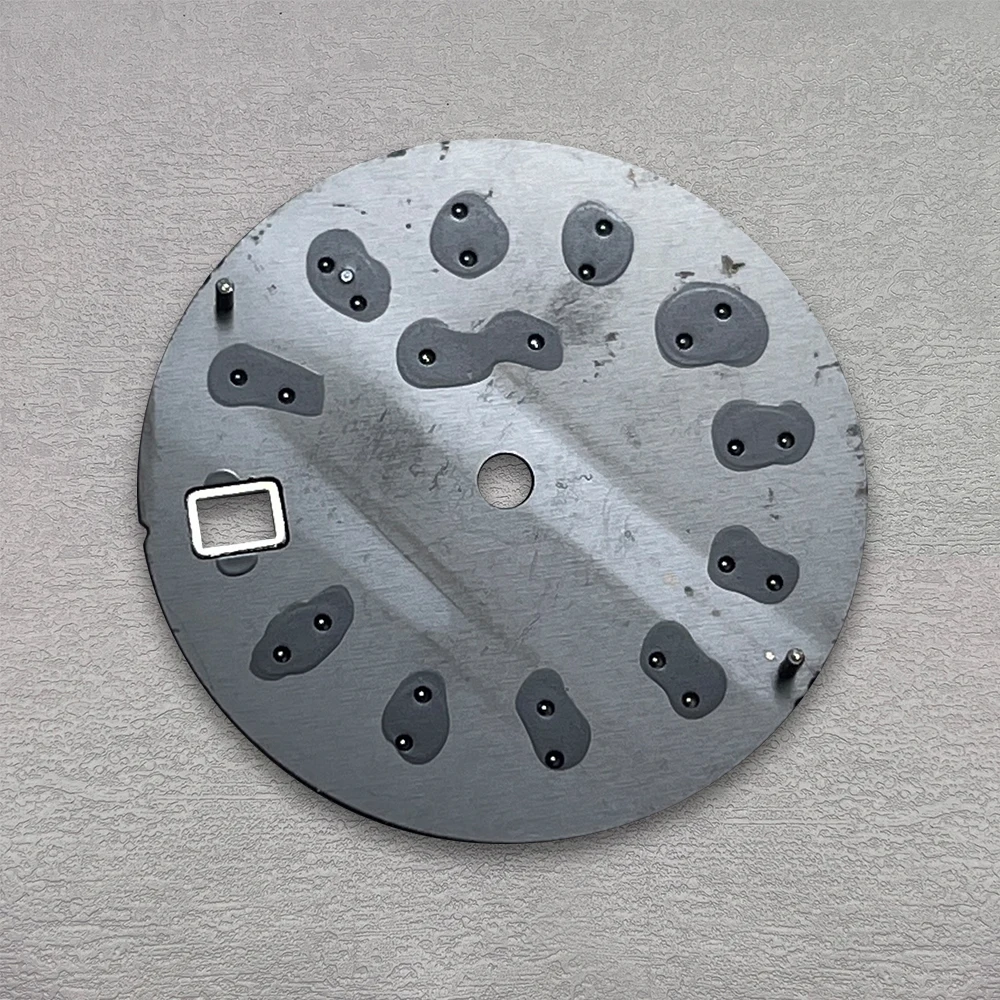 Tarcza z wzorem linii logo S, 28,5 mm, pasuje do mechanizmu automatycznego NH35/NH36, zielona luminescencja, wysokiej jakości tarcza, akcesoria do modyfikacji zegarków.