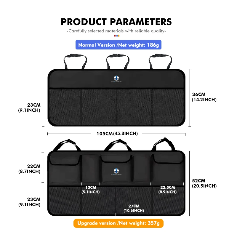 Car Trunk Organizer Backseat Storage Bag Net High Capacity For Denza D9 N7 X N8 Dmi EV 2022 2023