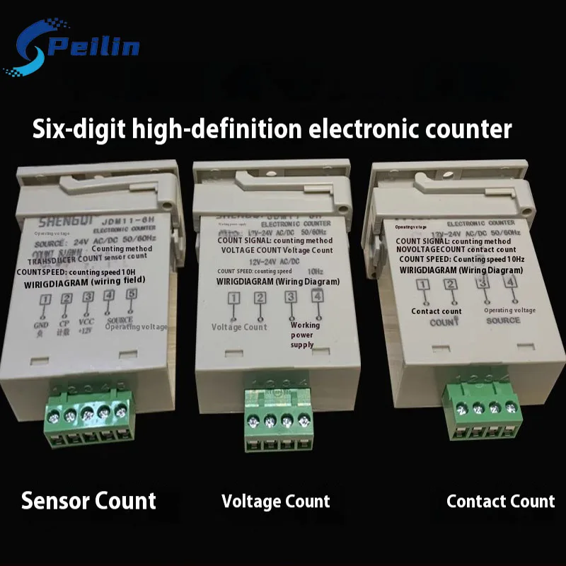 عداد شاشة ديجيتال إلكترونية مكون من 6 أرقام JDM11-6H خط تجميع عد الجهد الكهروضوئي عد الاستشعار