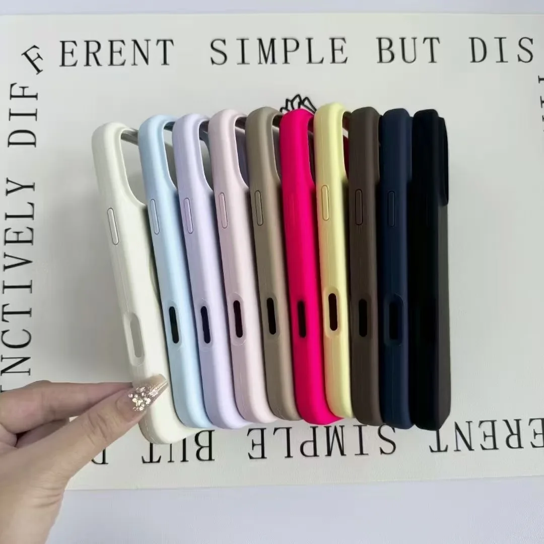 50pcs New Candy Color Liquid Magsafe Case For IPHONE 11 12 13 14 15 16 Pro Max Plus Magnetic Silicone Case Protector in OPP Bag