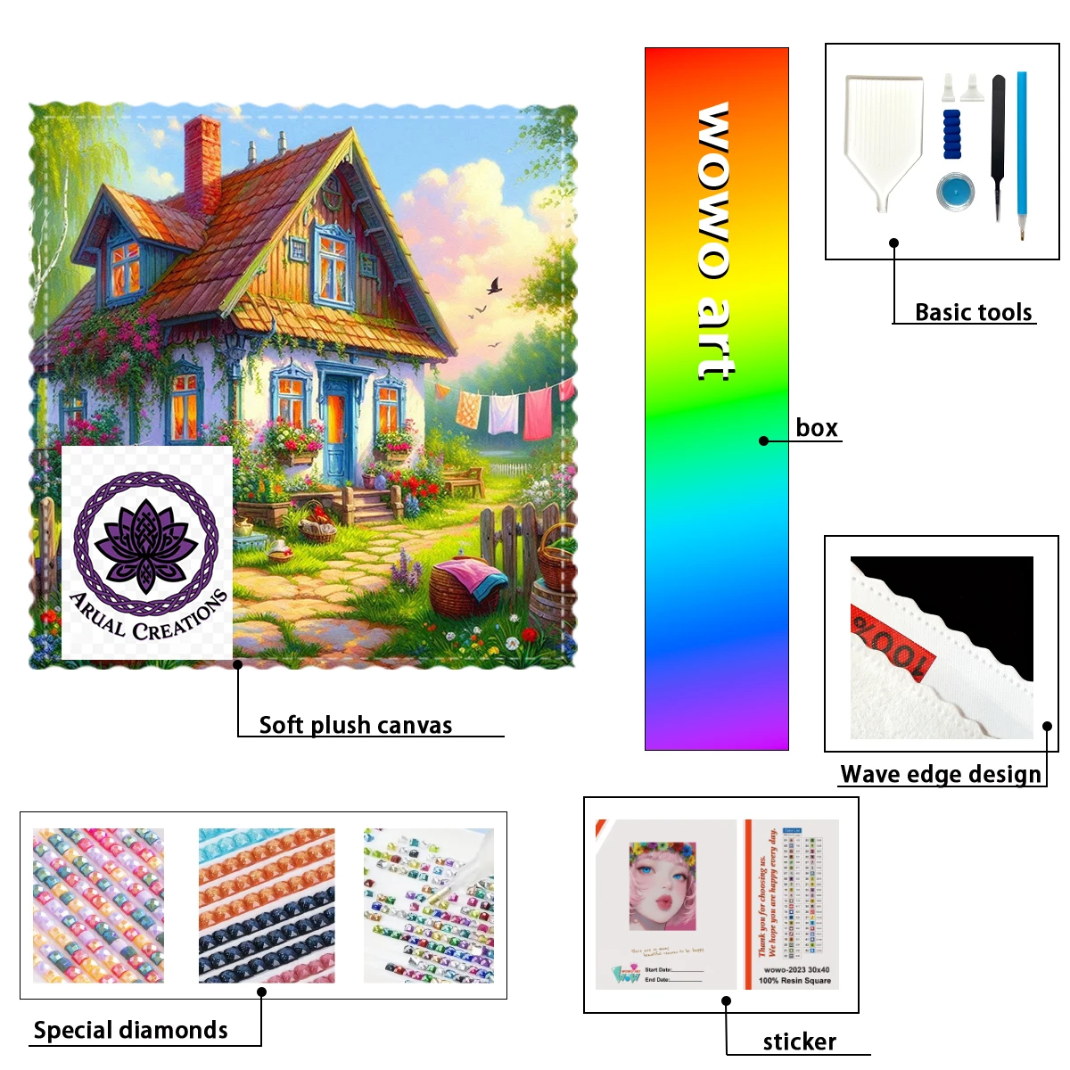 

【ARUAL Diamond Art】Rural life 100% resin FD+ab+xc Diamond Stamping Kit Perfect Masterpiece worth Buying