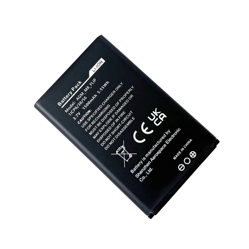 Mobile Phone Battery for AGM M8 Flip,1500mAh New Back up Batteries Replacement For AGM M8 FLIP Original CellPhone li-ion Battery