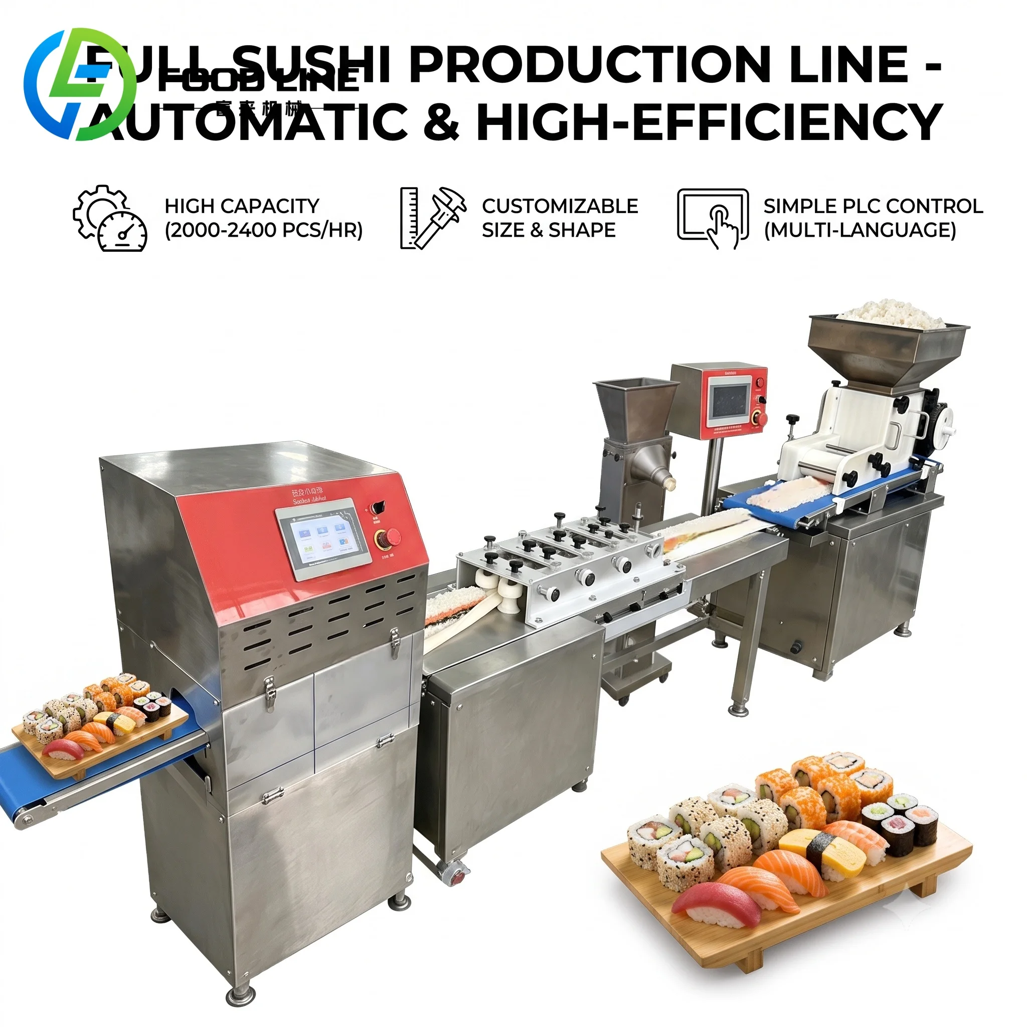 FOODLINE Sushi Machine Constant Pressure Sushi Forming Equipment For Preventing Sushi Rice Loose Deformation
